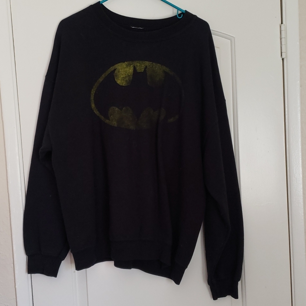 Batman faded logo pullover sweater